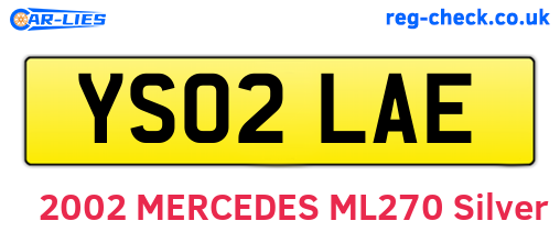YS02LAE are the vehicle registration plates.