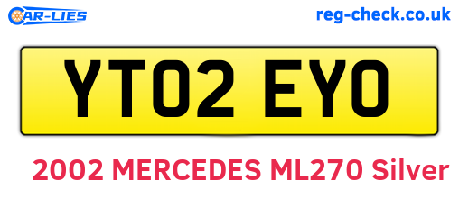 YT02EYO are the vehicle registration plates.