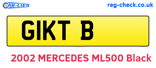 G1KTB are the vehicle registration plates.