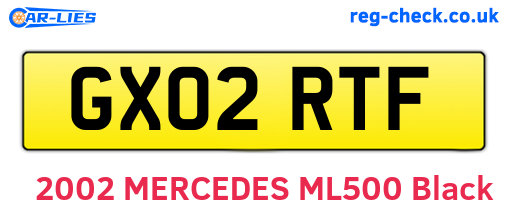 GX02RTF are the vehicle registration plates.