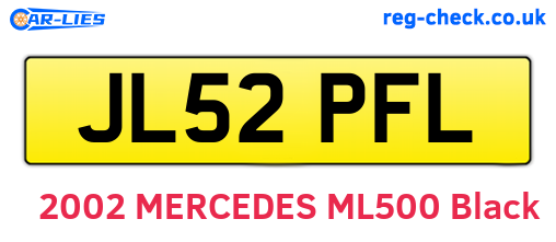 JL52PFL are the vehicle registration plates.