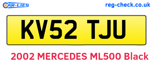 KV52TJU are the vehicle registration plates.