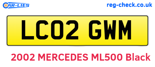LC02GWM are the vehicle registration plates.