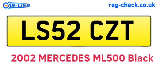LS52CZT are the vehicle registration plates.