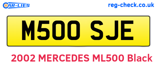 M500SJE are the vehicle registration plates.