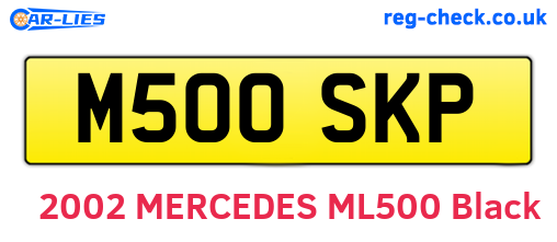 M500SKP are the vehicle registration plates.