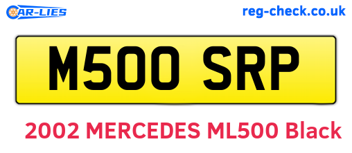 M500SRP are the vehicle registration plates.