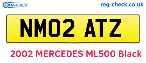 NM02ATZ are the vehicle registration plates.