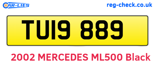 TUI9889 are the vehicle registration plates.