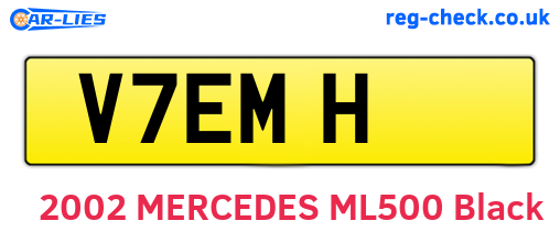 V7EMH are the vehicle registration plates.