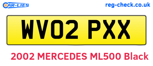 WV02PXX are the vehicle registration plates.