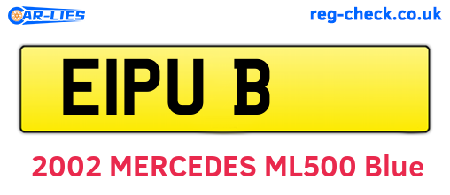 E1PUB are the vehicle registration plates.