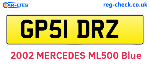 GP51DRZ are the vehicle registration plates.