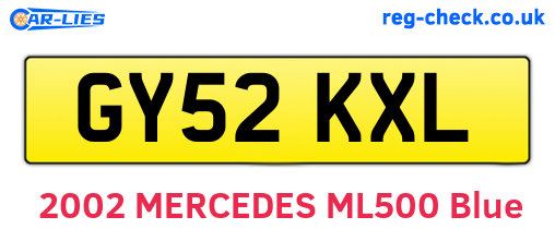 GY52KXL are the vehicle registration plates.