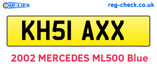 KH51AXX are the vehicle registration plates.