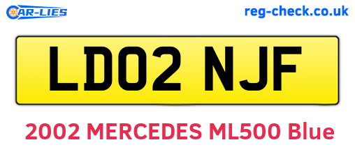 LD02NJF are the vehicle registration plates.
