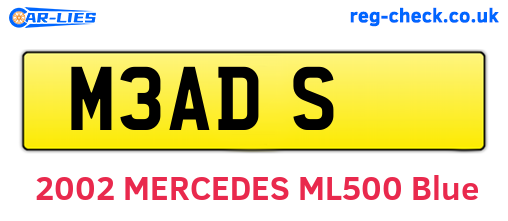 M3ADS are the vehicle registration plates.