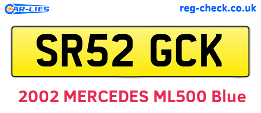 SR52GCK are the vehicle registration plates.