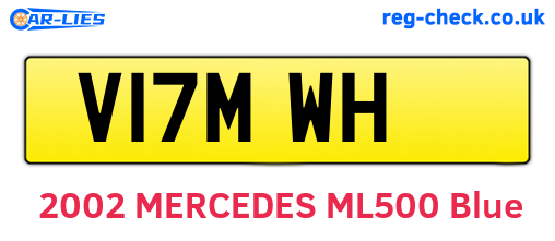 V17MWH are the vehicle registration plates.