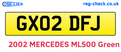 GX02DFJ are the vehicle registration plates.