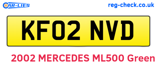 KF02NVD are the vehicle registration plates.