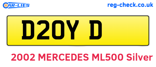 D2OYD are the vehicle registration plates.