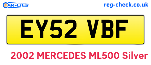 EY52VBF are the vehicle registration plates.