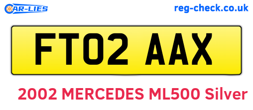 FT02AAX are the vehicle registration plates.