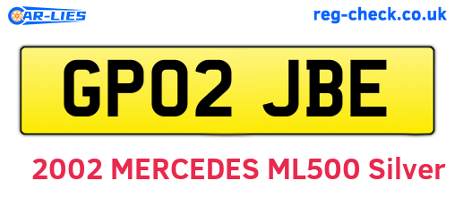 GP02JBE are the vehicle registration plates.
