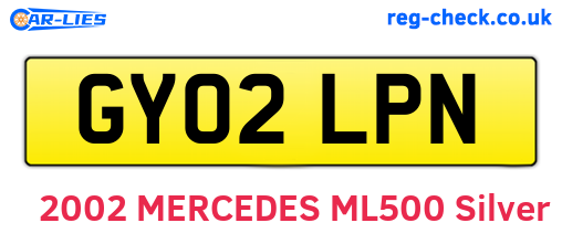 GY02LPN are the vehicle registration plates.