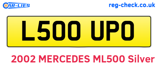 L500UPO are the vehicle registration plates.