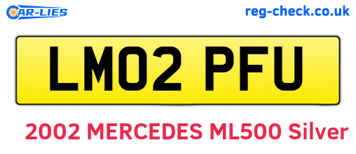LM02PFU are the vehicle registration plates.