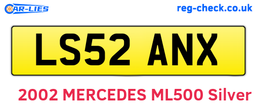 LS52ANX are the vehicle registration plates.