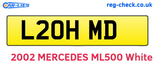 L20HMD are the vehicle registration plates.