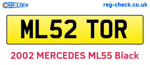 ML52TOR are the vehicle registration plates.