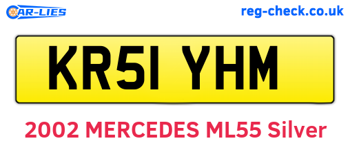 KR51YHM are the vehicle registration plates.