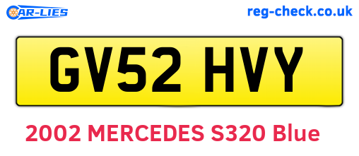 GV52HVY are the vehicle registration plates.