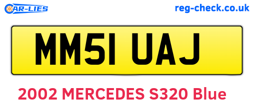 MM51UAJ are the vehicle registration plates.