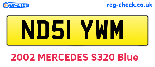 ND51YWM are the vehicle registration plates.