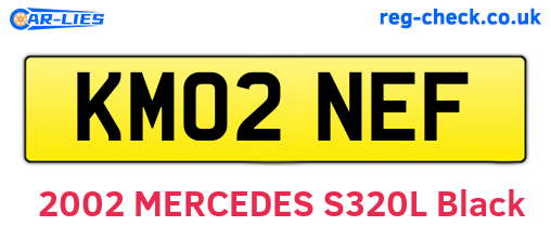 KM02NEF are the vehicle registration plates.