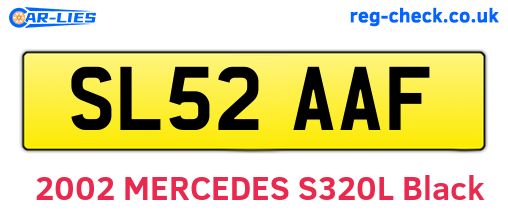 SL52AAF are the vehicle registration plates.