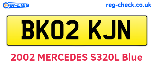 BK02KJN are the vehicle registration plates.