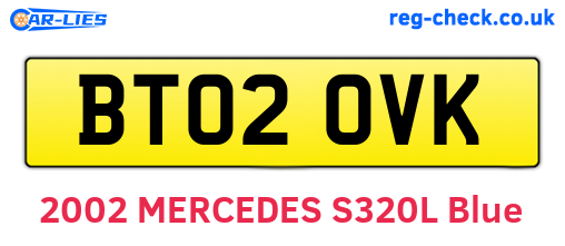 BT02OVK are the vehicle registration plates.