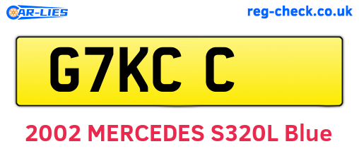 G7KCC are the vehicle registration plates.