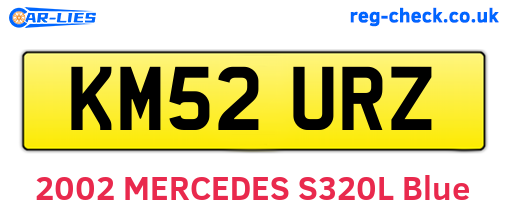 KM52URZ are the vehicle registration plates.