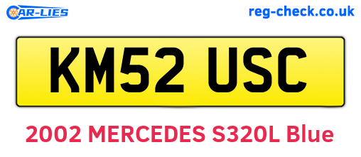 KM52USC are the vehicle registration plates.