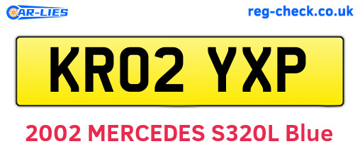 KR02YXP are the vehicle registration plates.