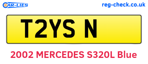 T2YSN are the vehicle registration plates.
