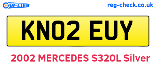 KN02EUY are the vehicle registration plates.