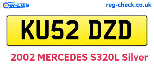 KU52DZD are the vehicle registration plates.